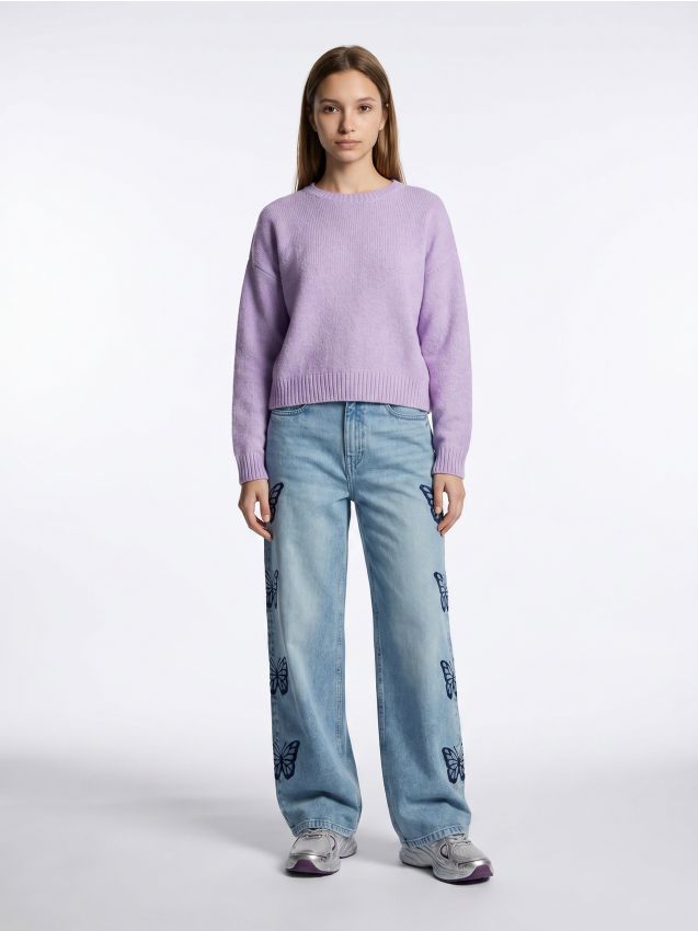 Sinsay - Pulover basic - violet