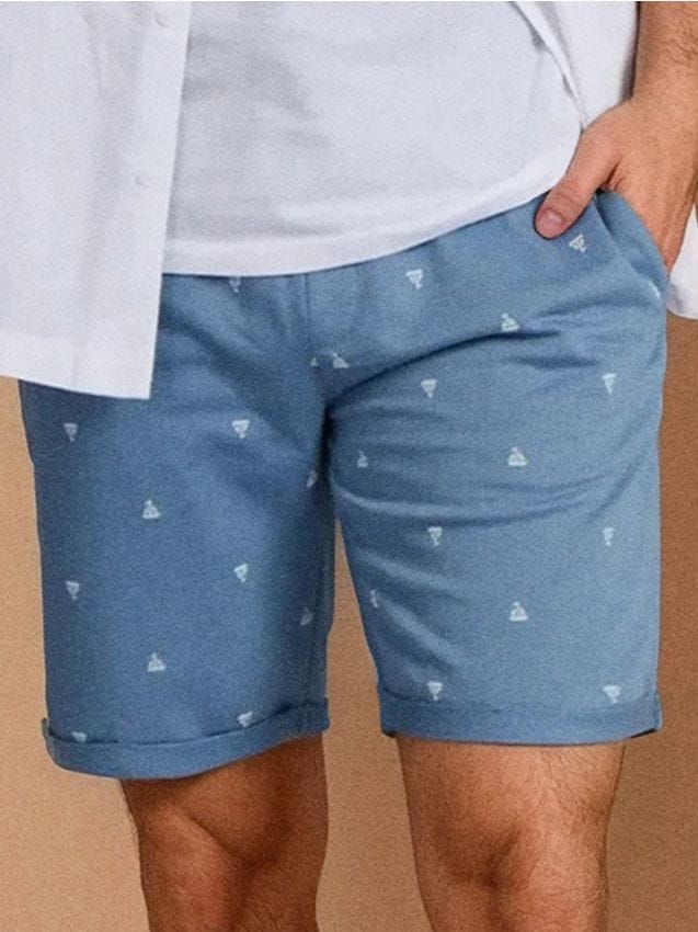 Sinsay - Pantaloni scurți - albastru-pal