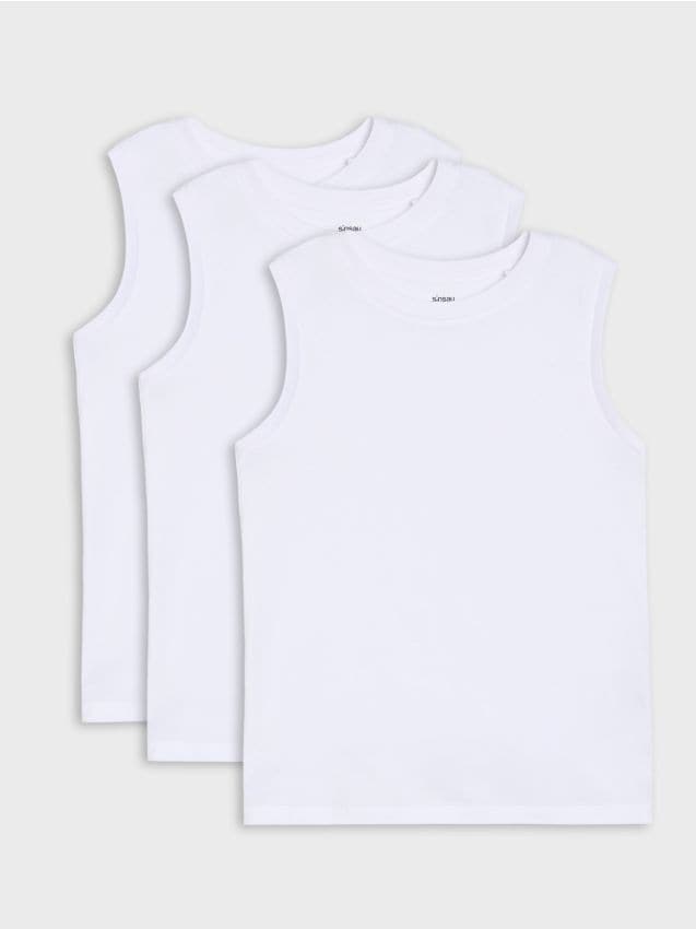 Sinsay - Bavlnené tričko 3 pack - biela
