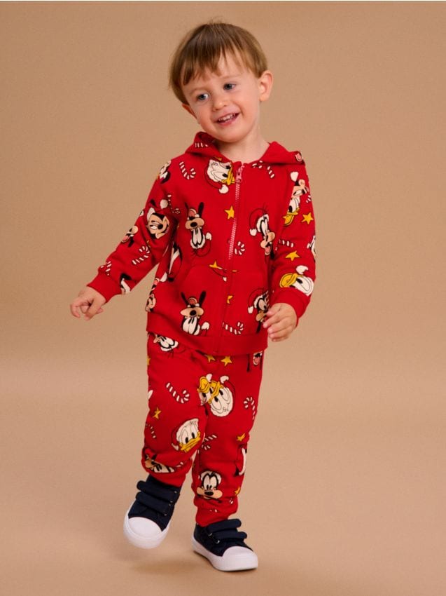 Sinsay - Pantaloni jogger Mickey Mouse - roșu