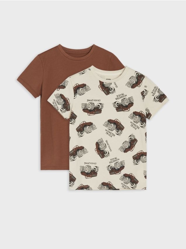 Sinsay - Súprava 2 tričiek - béžová