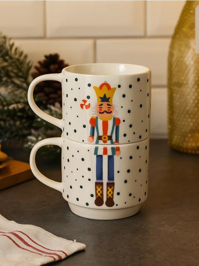 Sinsay - Hrnčeky s vianočným motívom – balenie 2 ks - zelená