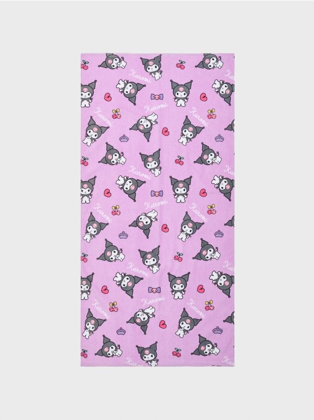 Sinsay - Bawełniany ręcznik Kuromi - różowy