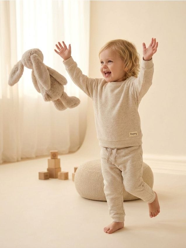 Sinsay - Komplet: bluza i spodnie - beżowy