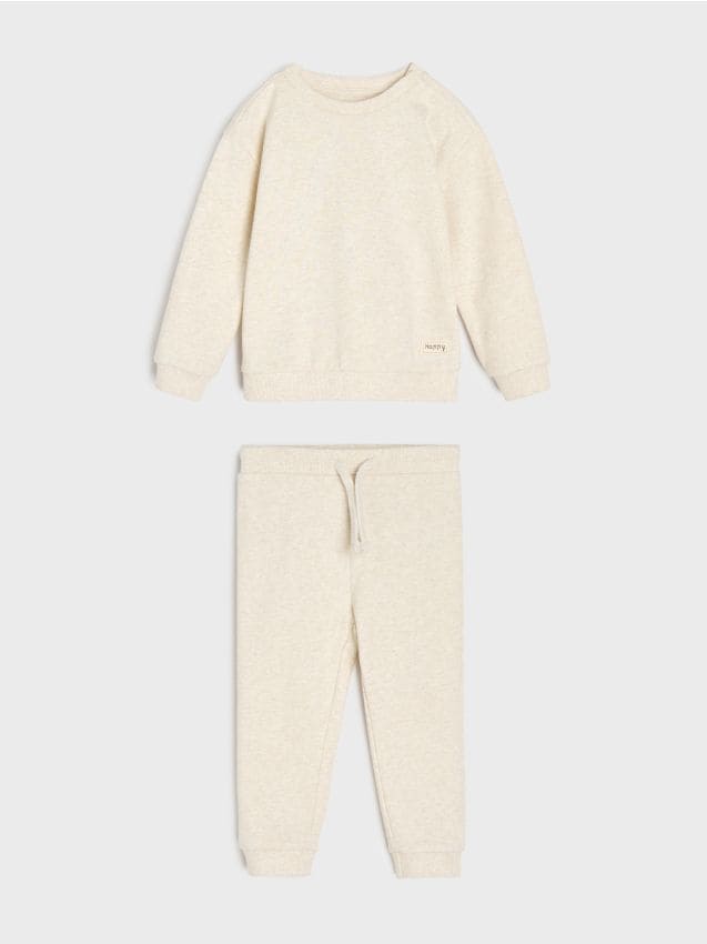 Sinsay - Komplet: bluza i spodnie - beżowy