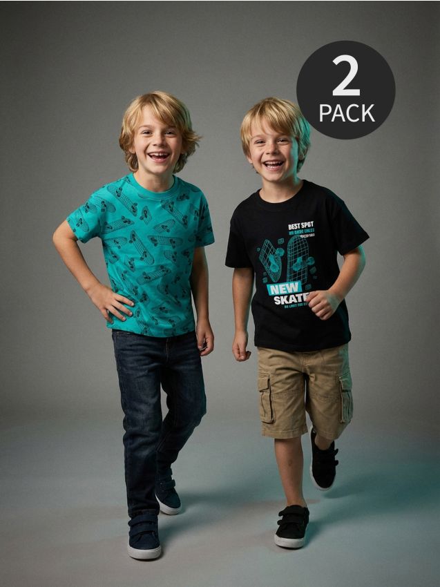 Sinsay - Set de 2 tricouri - negru