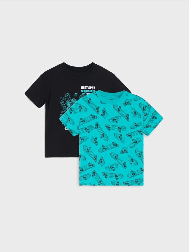 Sinsay - Set de 2 tricouri - negru