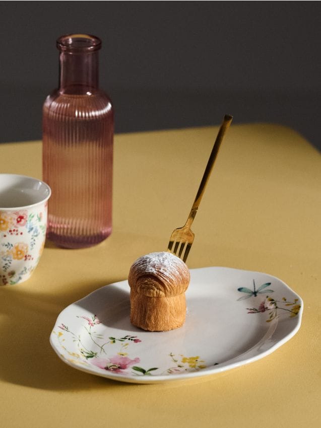 Sinsay - Platou ceramic cu motiv floral - multicolor