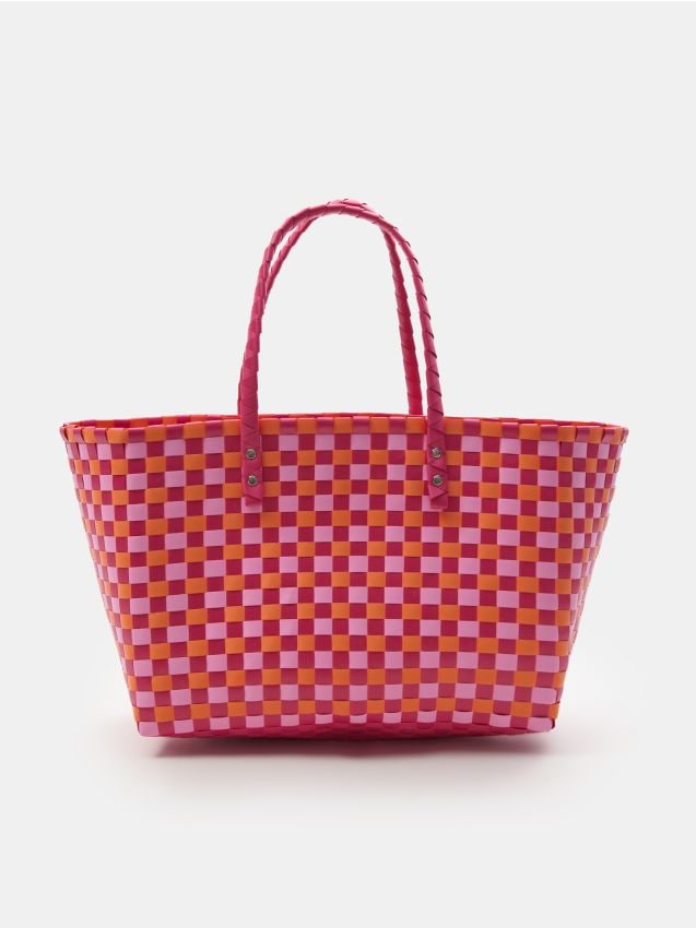 Sinsay - Плетена Shopper Чанта На Каре