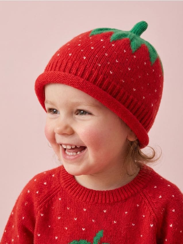 Sinsay - Căciulă cu motiv de căpșună - roșu