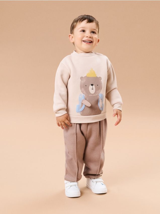 Sinsay - Pantaloni jogger izolați - gri-maroniu