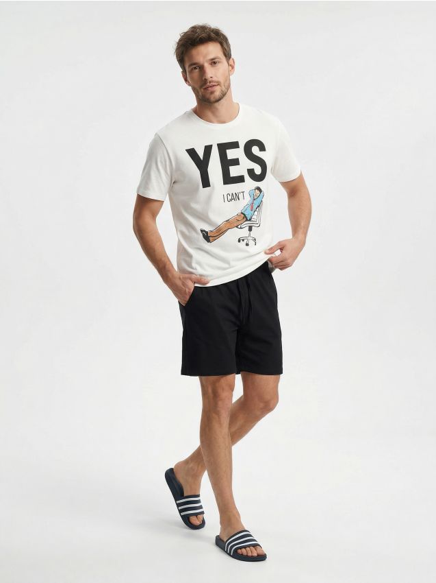 Sinsay - Bawełniana piżama dwuczęściowa z nadrukiem - wielobarwny