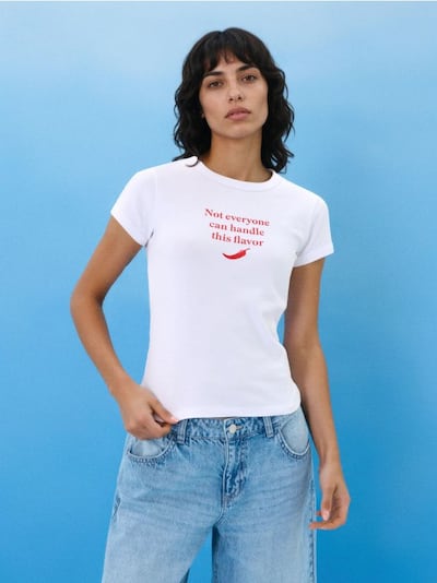 Bavlněné tričko s nápisem