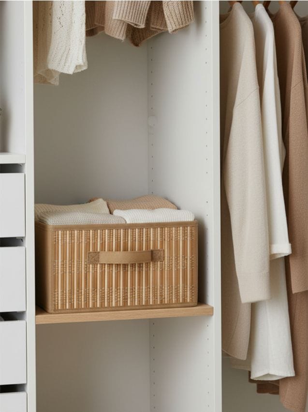 Sinsay - Cutie pliabilă pentru depozitare cu mâner - bej