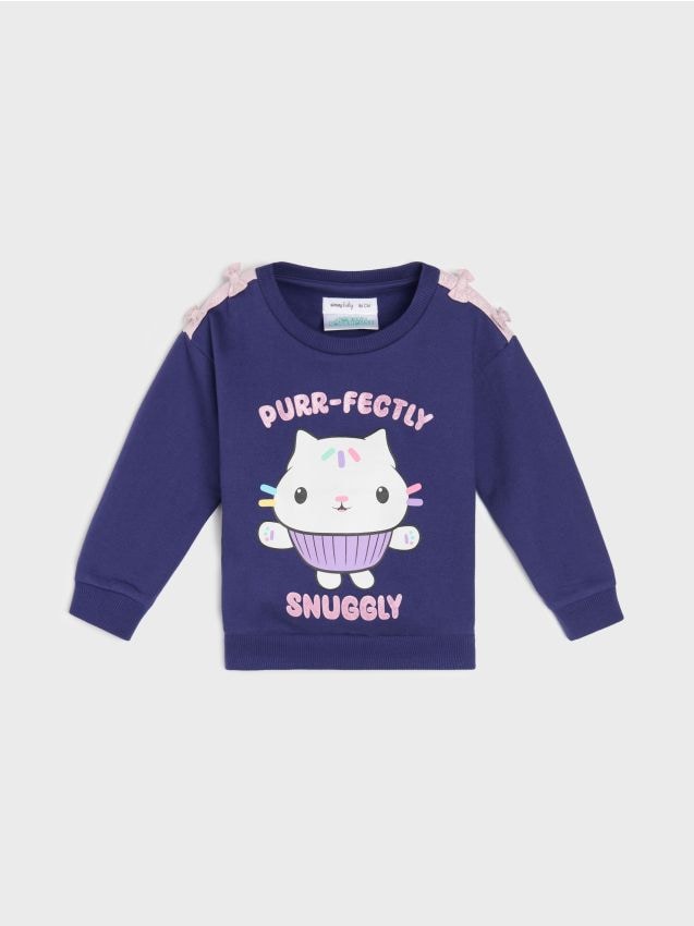 Sinsay - Hanorac crewneck Gabby’s Dollhouse - bleumarin