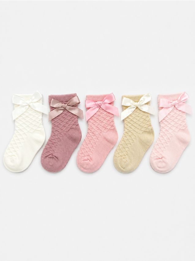 Sinsay - Șosete cu fundițe 5 pack - multicolor