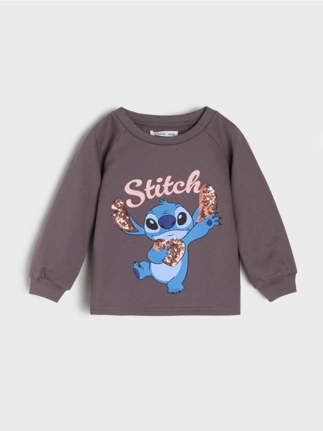 Sweatshirt mit dekorativen Pailletten Stitch - SINSAY