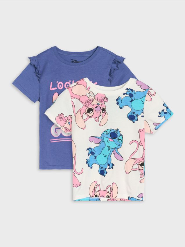 Sinsay - Set de 2 tricouri Stitch - mid blue