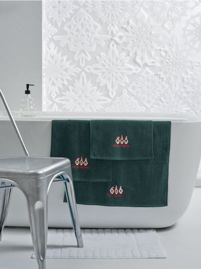 Set di asciugamani natalizi con ricamo 3 pack
