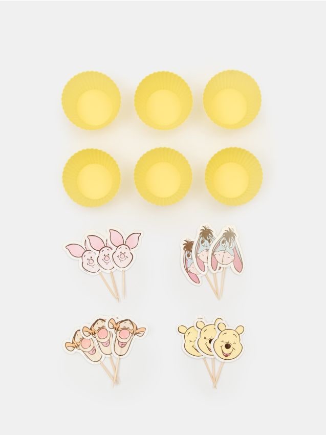 Sinsay - Set de forme și toppere pentru brioșe Winnie the Pooh 18 pack - multicolor