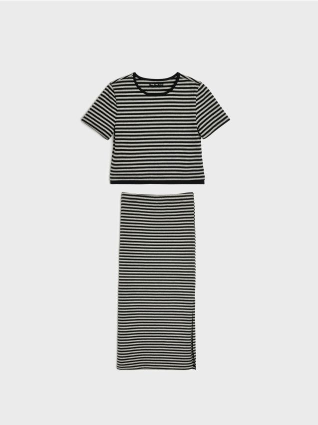 Sinsay - Set: bluză și fustă - multicolor