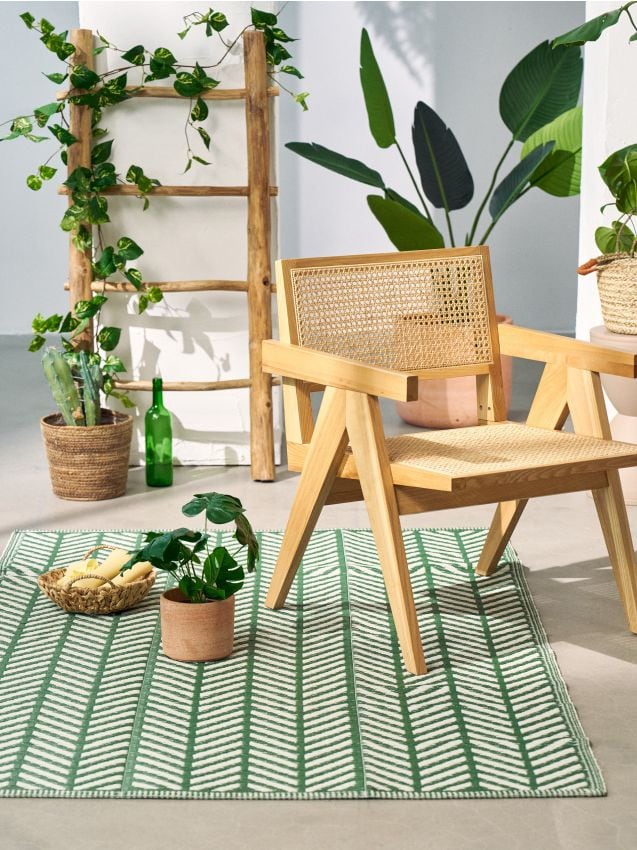 Sinsay - Covor de exterior cu model în spic - verde