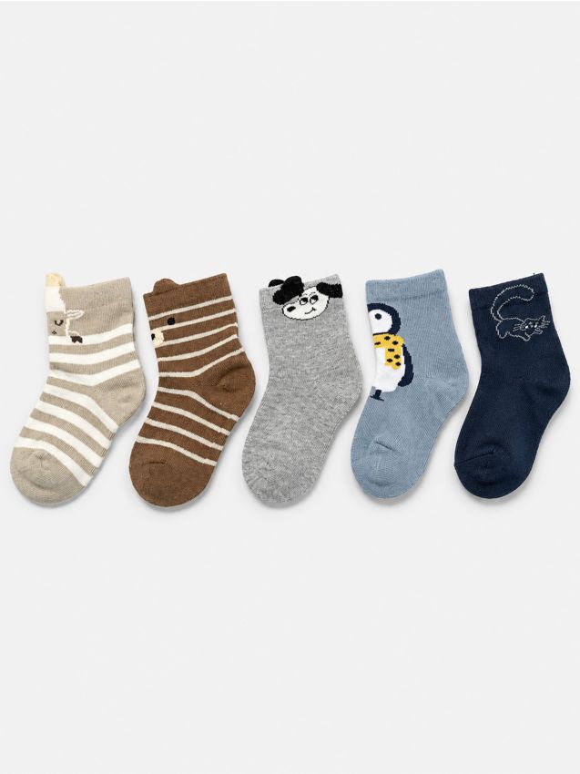 Sinsay - Set 5 perechi șosete cu bumbac - multicolor