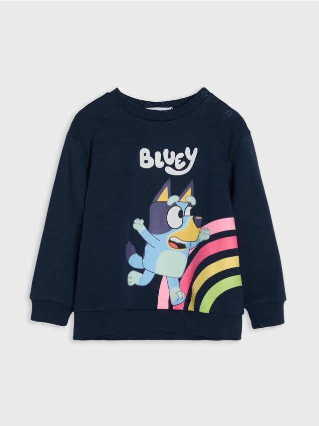 Sinsay - Mikina crewneck Bluey - oceľovo fialová