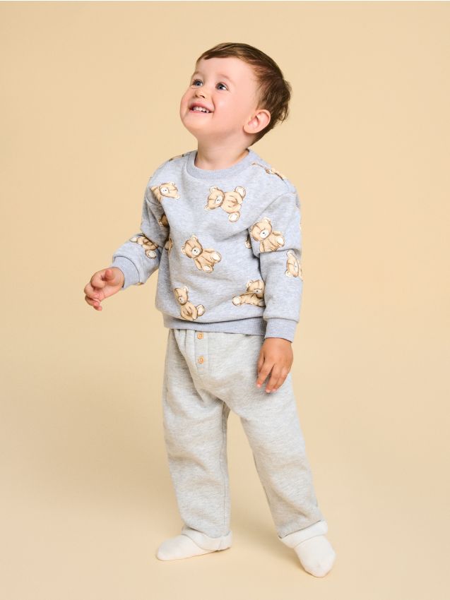 Sinsay - Zateplené nohavice regular fit - svetlošedá