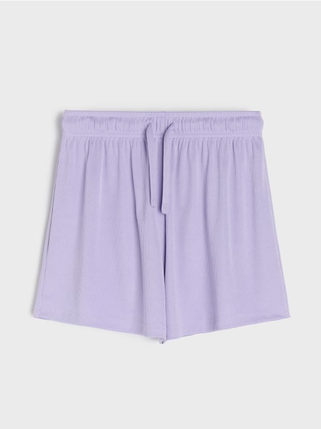 Sinsay - Pantaloni scurți ribați - lavand