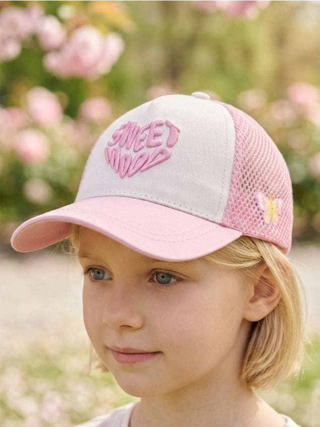 Sinsay - Șapcă cu vizor și broderie - roz