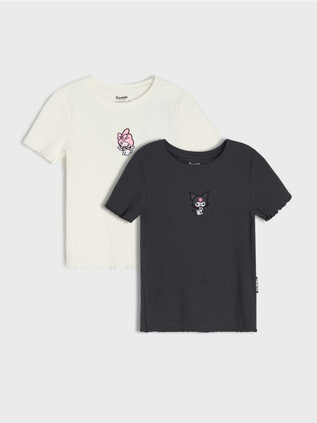 Sinsay - Koszulki 2 pack Hello Kitty - wielobarwny