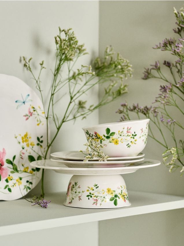 Sinsay - Set de boluri ceramice cu model floral 2 pack - multicolor