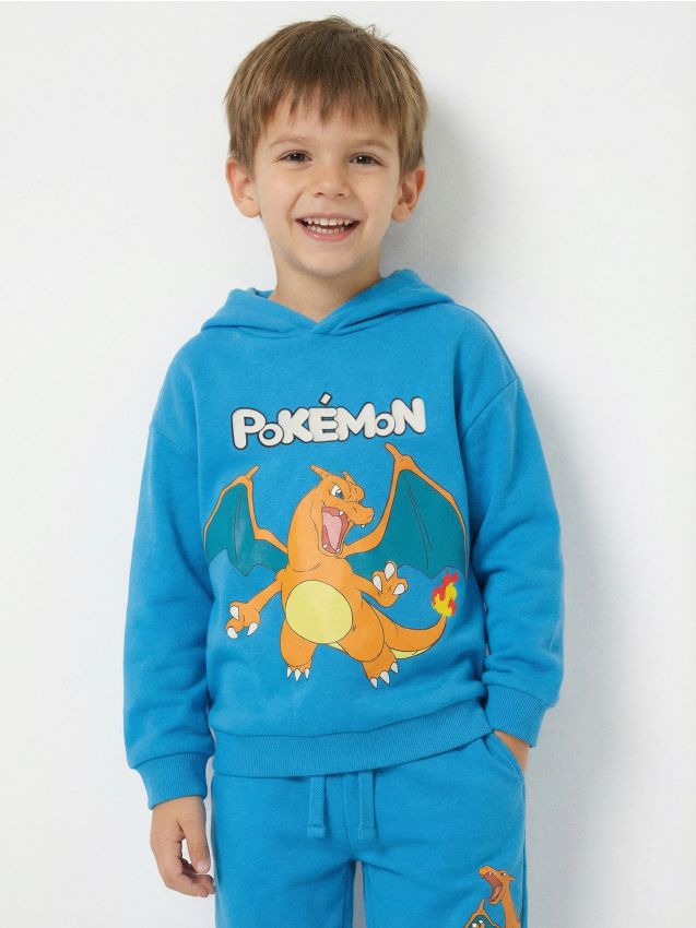 Sinsay - Hanorac cu imprimeu Pokemon - acvamarin