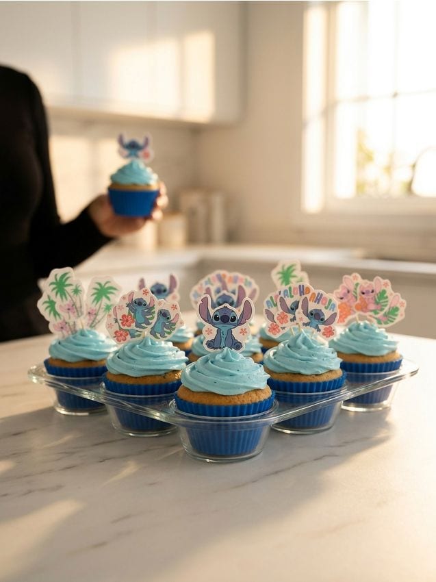 Sinsay - Set de forme pentru brioșe cu toppere Stitch 18 pack - multicolor