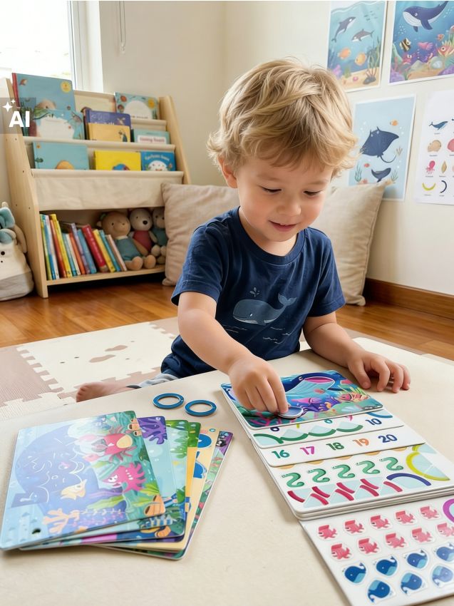 Sinsay - Carte educativă cu activități cu tematică marină - multicolor