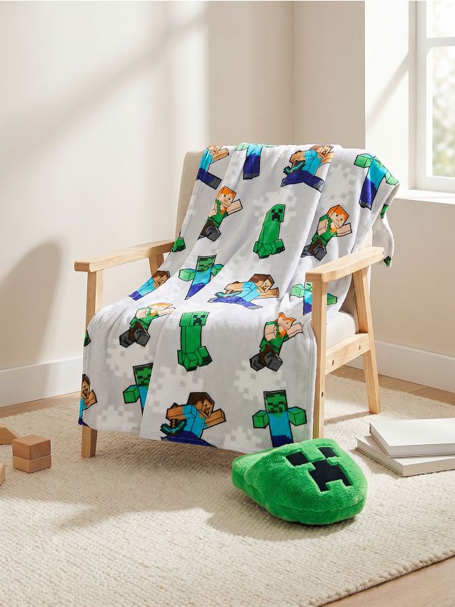Sinsay - Pachet de 2 pături Minecraft cu încălzitor pentru picioare - verde