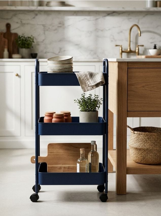 Sinsay - Raft pe trei niveluri cu roți - bleumarin