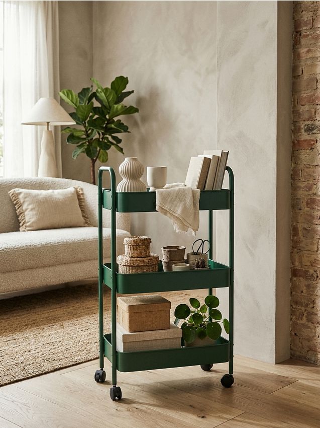 Sinsay - Raft pe trei niveluri cu roți - verde-închis