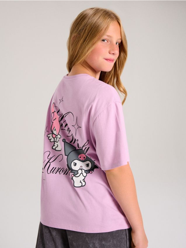 Sinsay - Tričko Hello Kitty - levanduľová