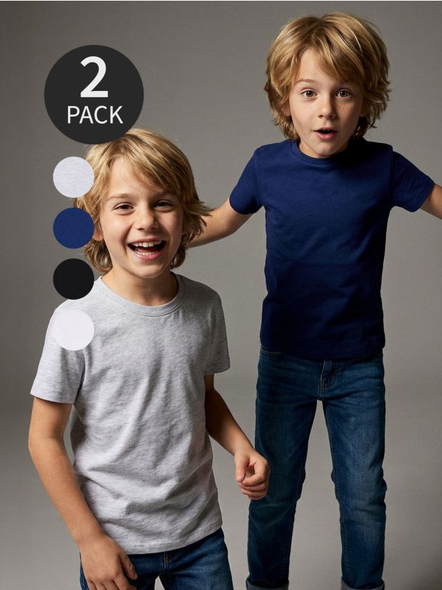 Sinsay - Tricouri Basic din Bumbac 5 Piese - mid blue