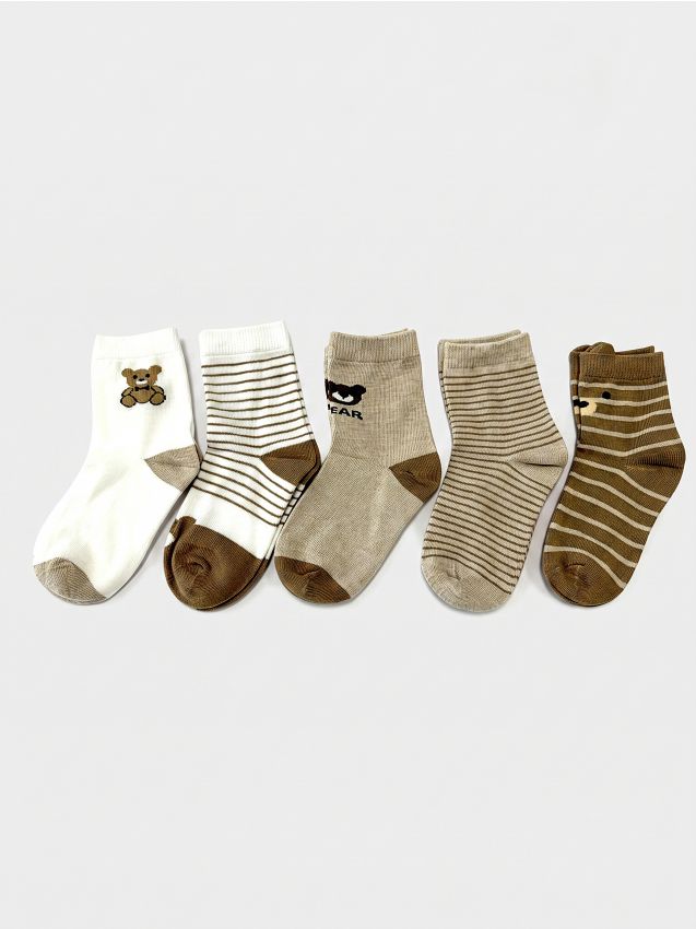 Sinsay - Șosete cu motiv ursuleț 5 pack - multicolor