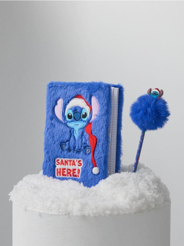 Sinsay - Set: caiet și pix Stitch - bleumarin