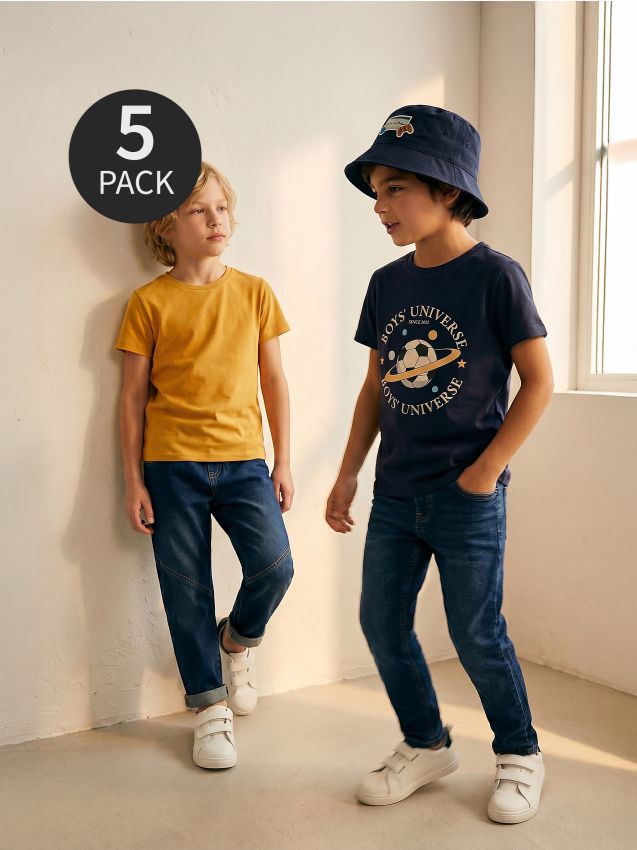 Sinsay - Set de 5 tricouri - bleumarin