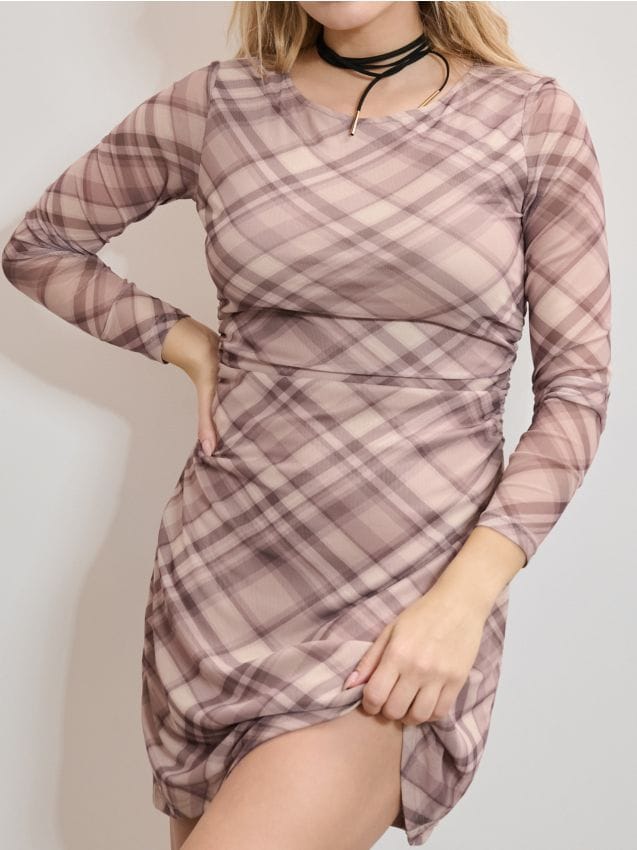 Карирана mini рокля - SINSAY