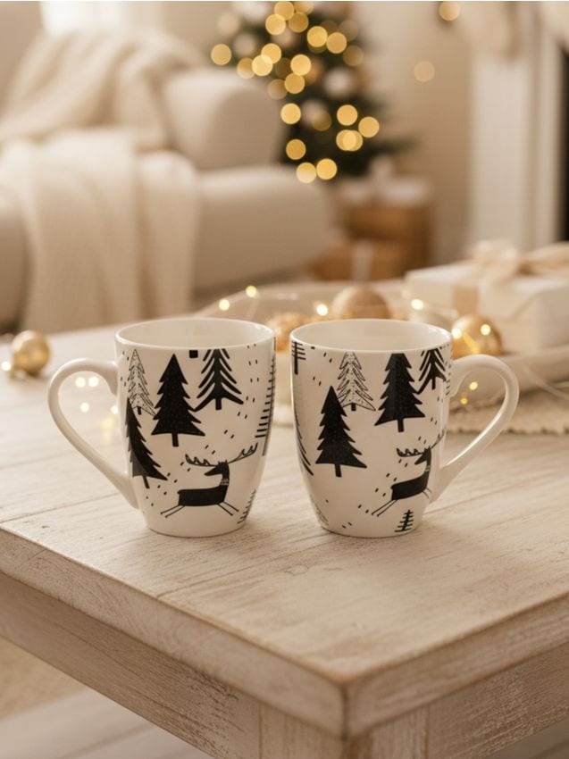Sinsay - Căni ceramice 2 pack - alb