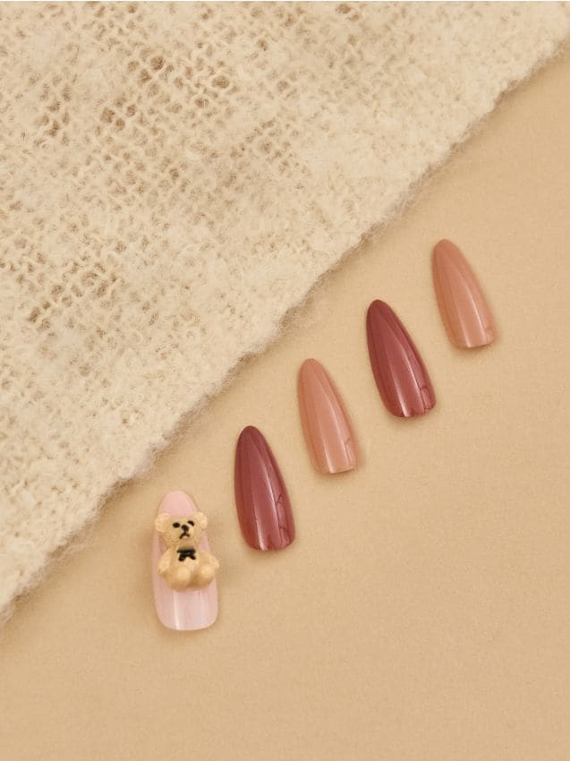 Sinsay - Umelé nechty 24 pack - kávová