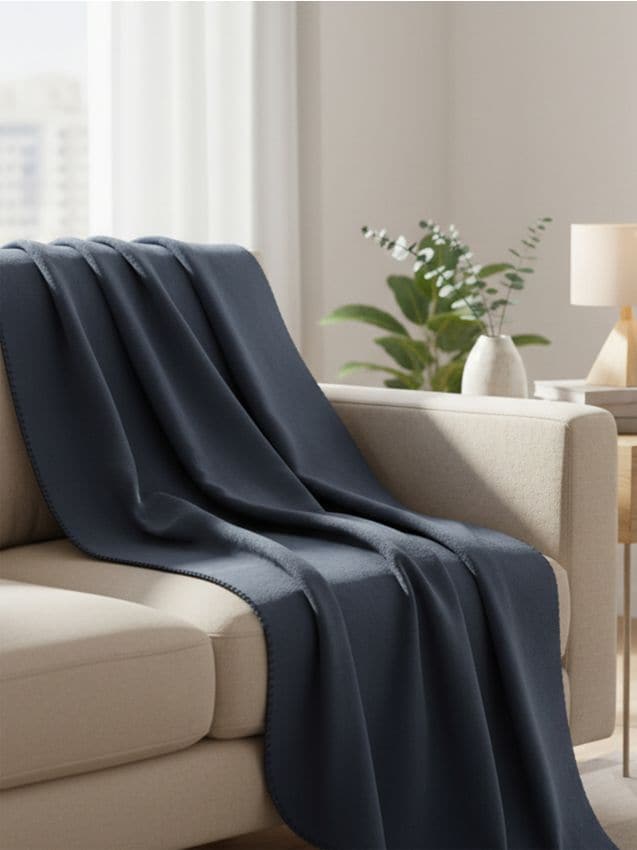 Sinsay - Pătură uni - bleumarin