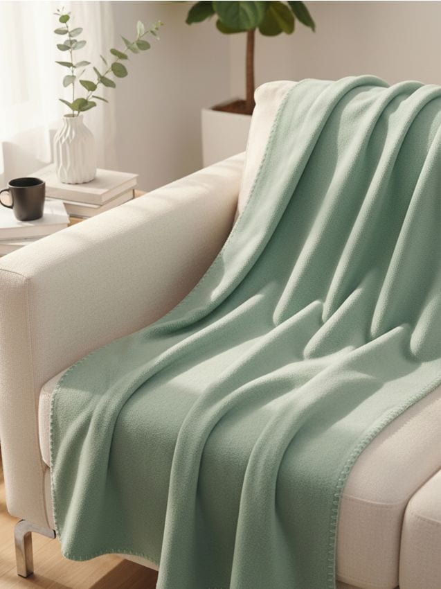 Sinsay - Pătură uni - albastru-verzui