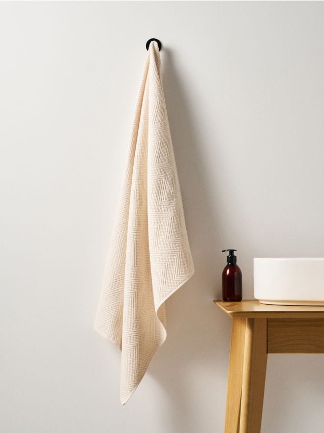 Sinsay - Prosop cu model jacquard - galben-pal